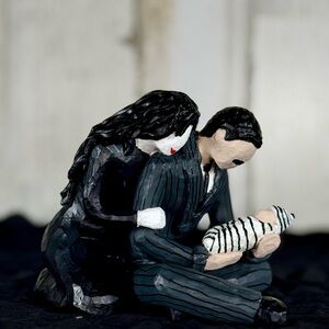 Addams Family Handmade Figurine | Gomez Morticia Pugsley Decor